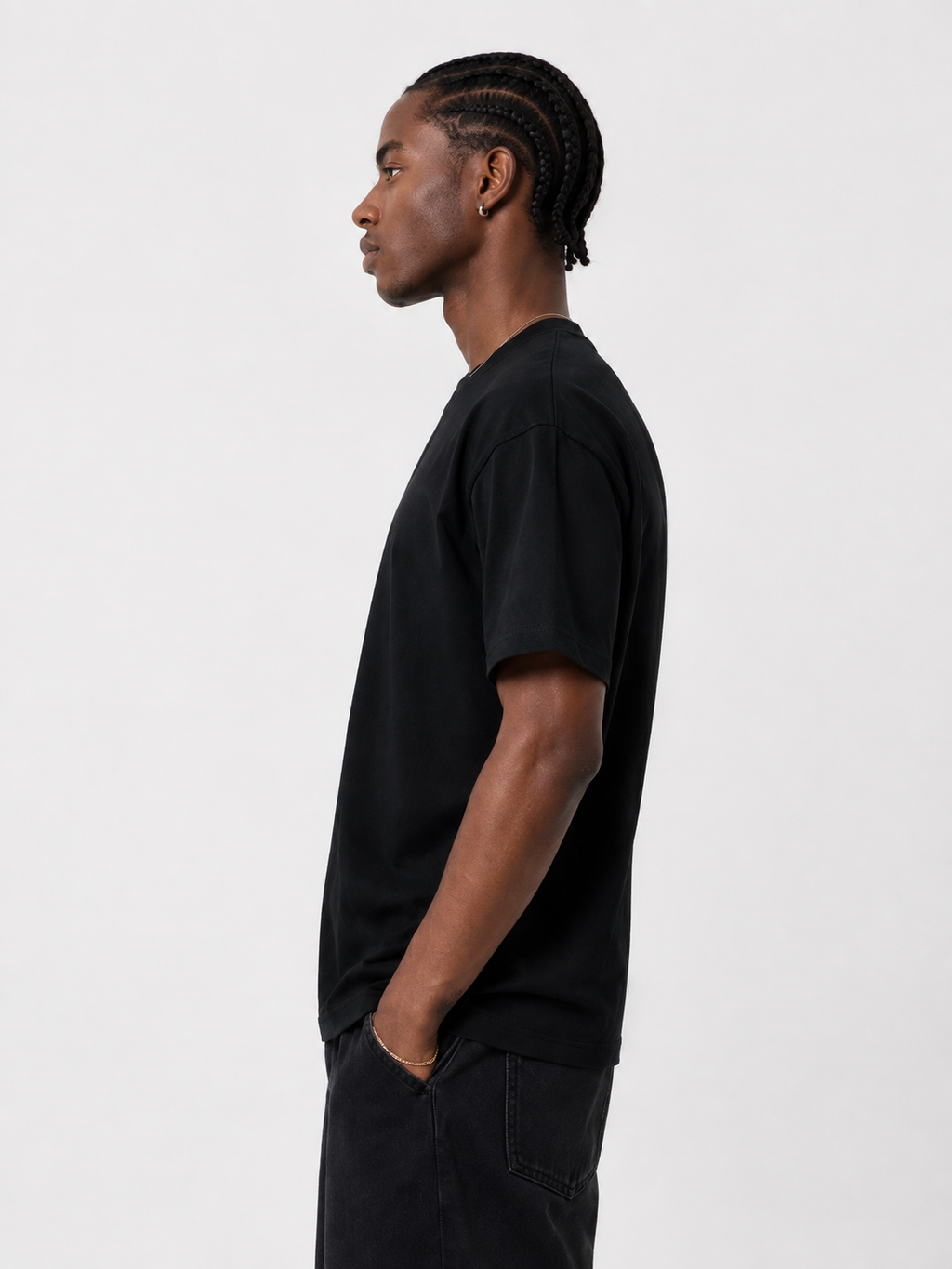 T-Shirt Origine Dos Premium Noir Attitude Nègre - détail hommage héritages culturels