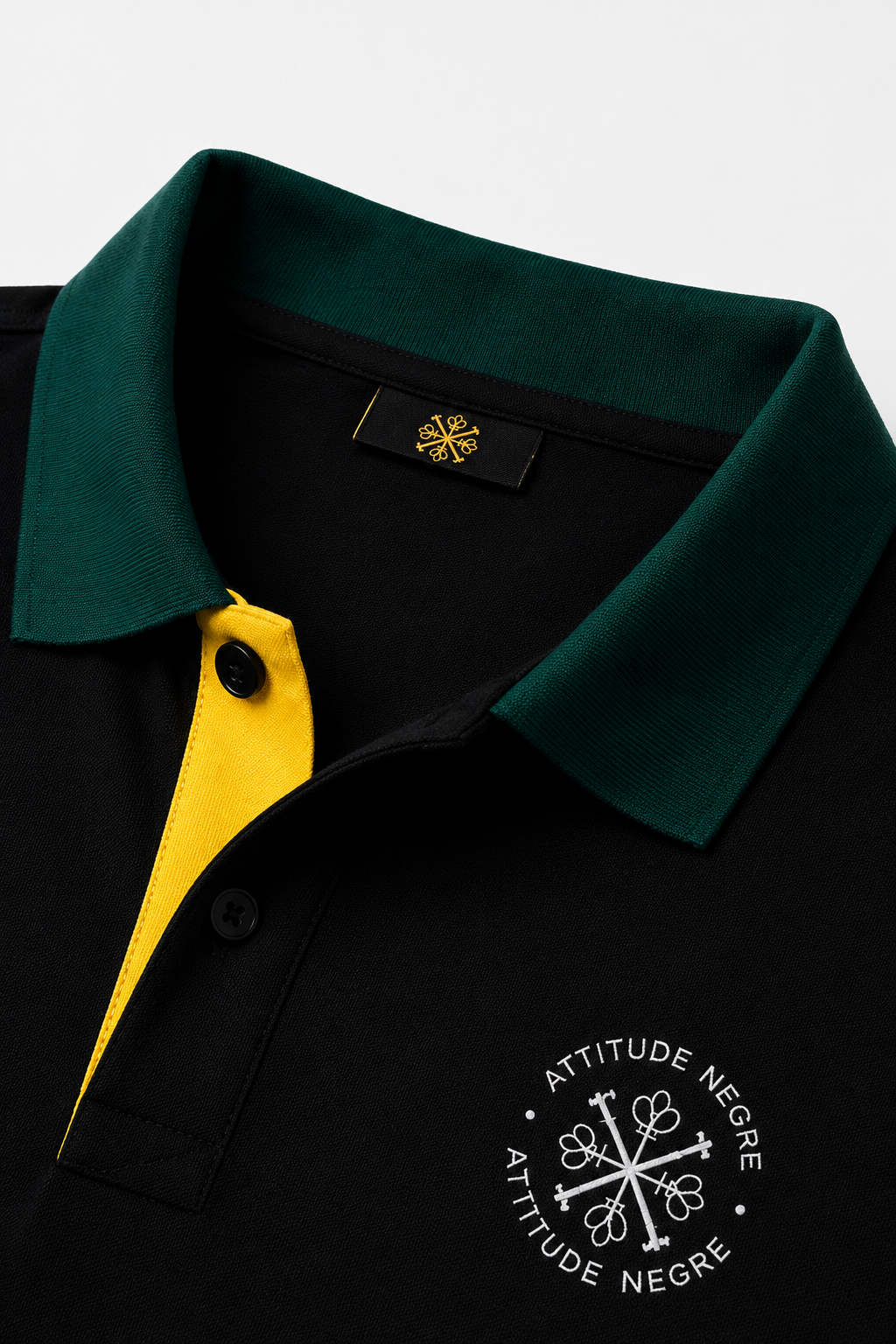 Polo Signature Premium Noir – Édition Limitée | Attitude Nègre
