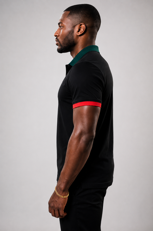 Polo Signature Premium Noir – Édition Limitée | Attitude Nègre