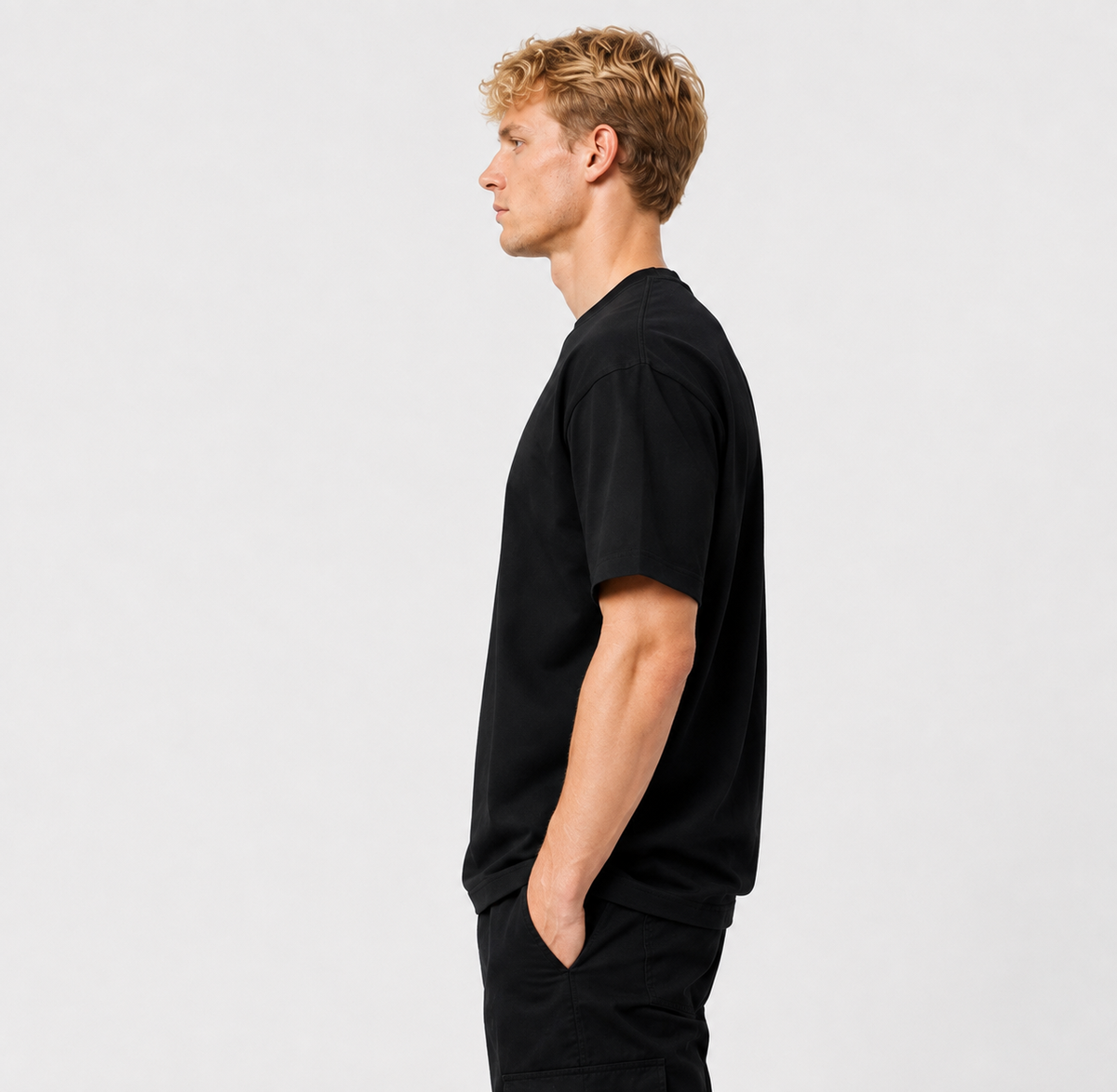 T-Shirt Empreinte Dos Premium Noir Attitude Nègre - détail édition limitée