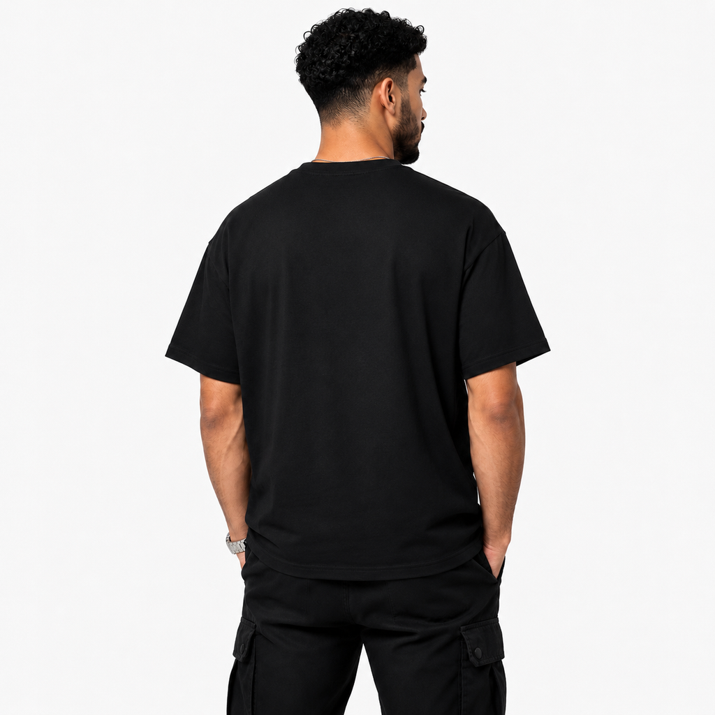 T-Shirt Signature Premium Noir Attitude Nègre - vue de dos