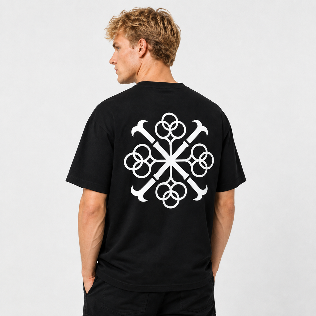 T-Shirt Empreinte Dos Premium Noir Attitude Nègre - vue de face
