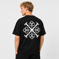 T-Shirt Empreinte Dos Premium Noir Attitude Nègre - vue de face