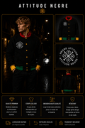Teddy Signature Premium Noir Attitude Nègre, veste varsity premium