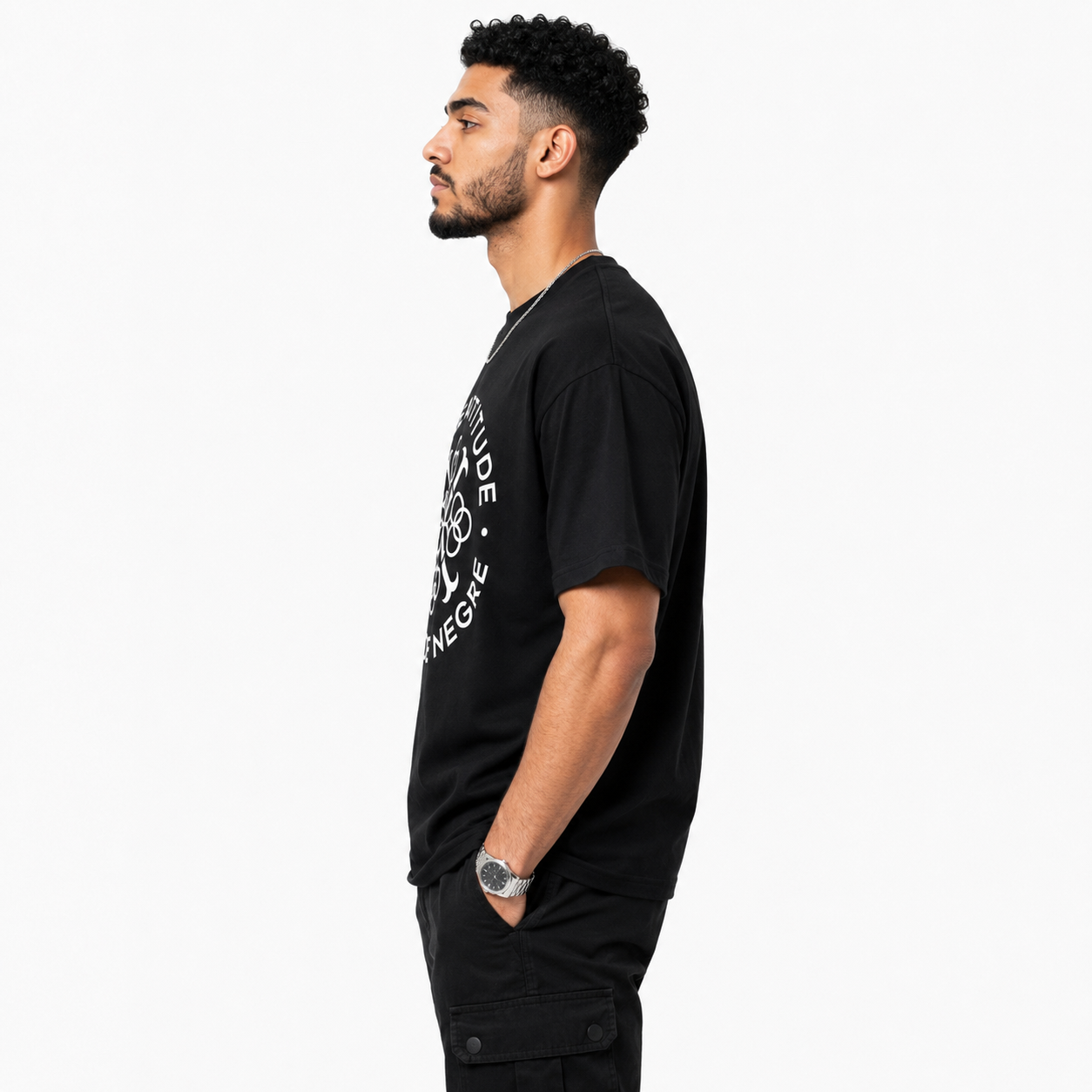 T-Shirt Signature Premium Noir – Édition Limitée | Attitude Nègre
