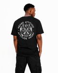 T-Shirt Signature Dos Premium Noir Attitude Nègre - vue de face