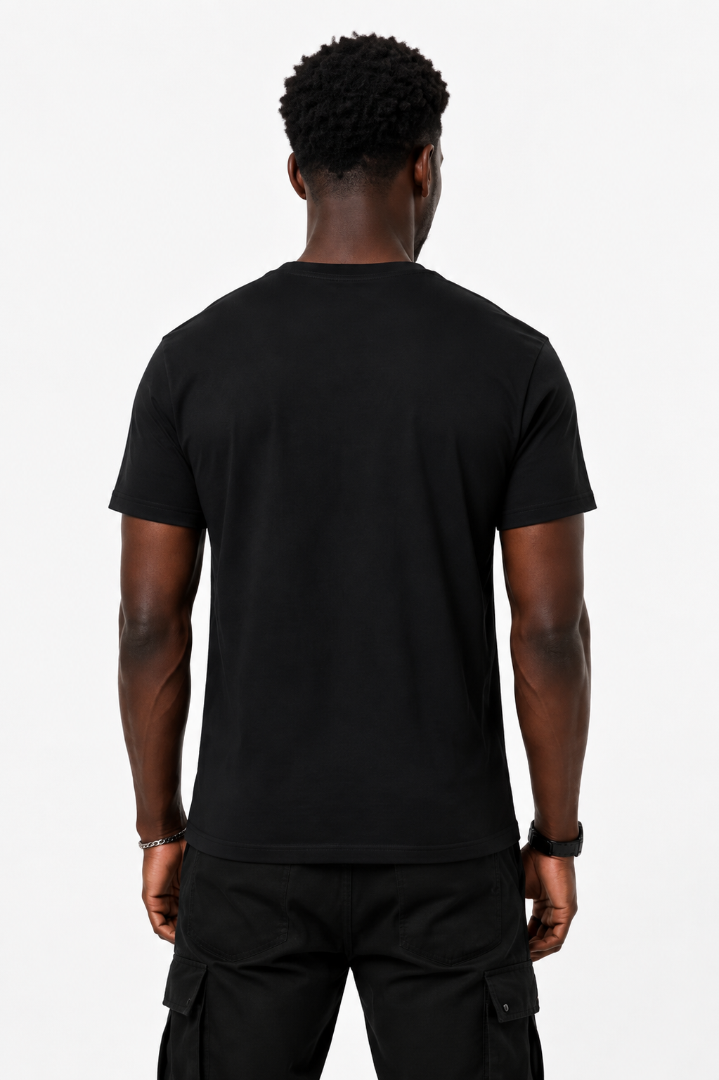 T-Shirt Urbain Signature Noir Attitude Nègre - détail coton premium