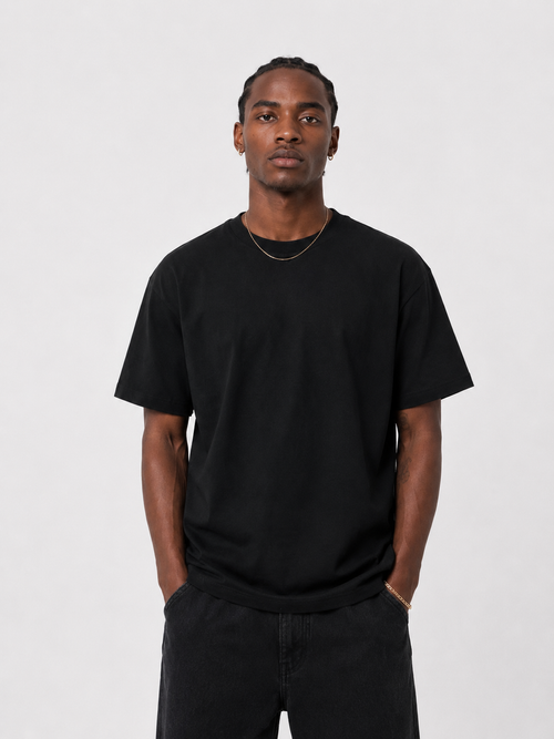T-Shirt Origine Dos Premium Noir – Édition Limitée | Attitude Nègre
